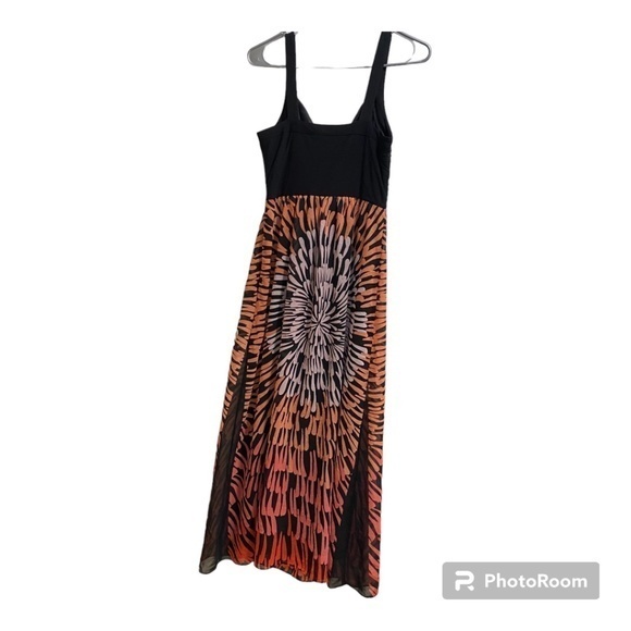 Signature by Robbie Bee Maxi Dress Size 4P Black/Multi Color - Picture 2 of 5